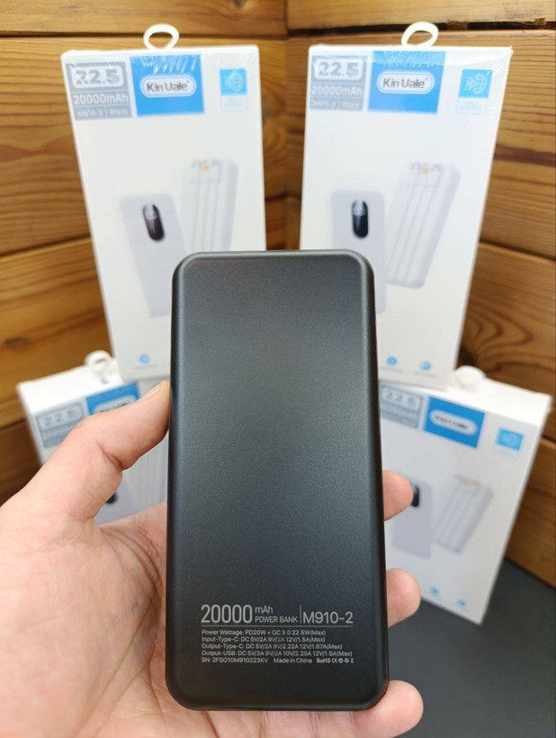 پاوربانک اورجینال برند KINVALE 20000mAh 22.5W مدل 2_M910