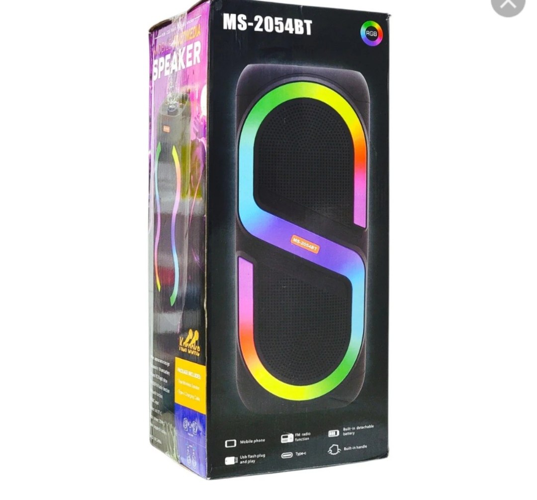 اسپیکربلوتوث چمدونی2×8اینچ مدلMS-2054BT