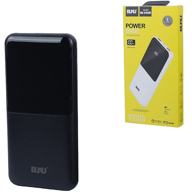 پاوربانک 10000 mAh برند BUKU مدل MG-G105m دارای 1 سال گارانتی