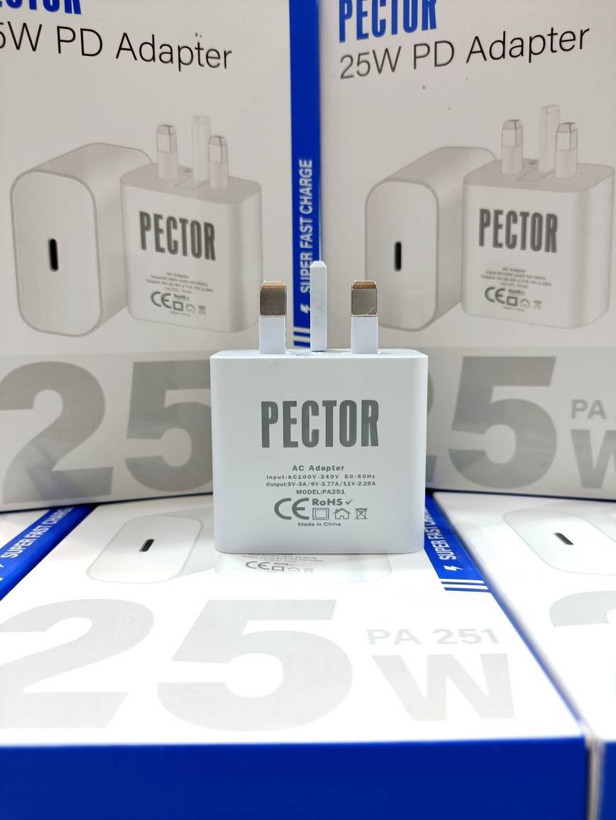 کلگی شارژ اورجینال 25W پکدار PECTOR مدل PA251