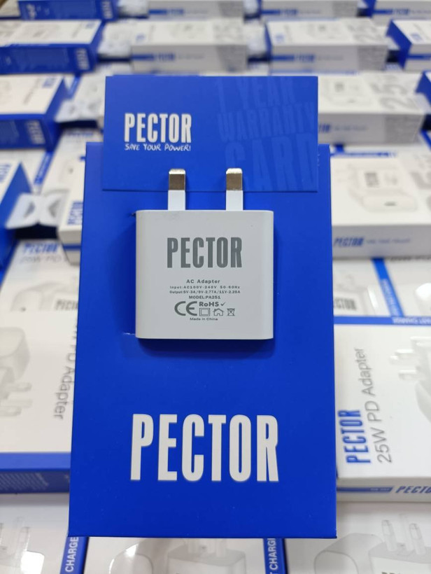 کلگی شارژ اورجینال 25W پکدار PECTOR مدل PA251